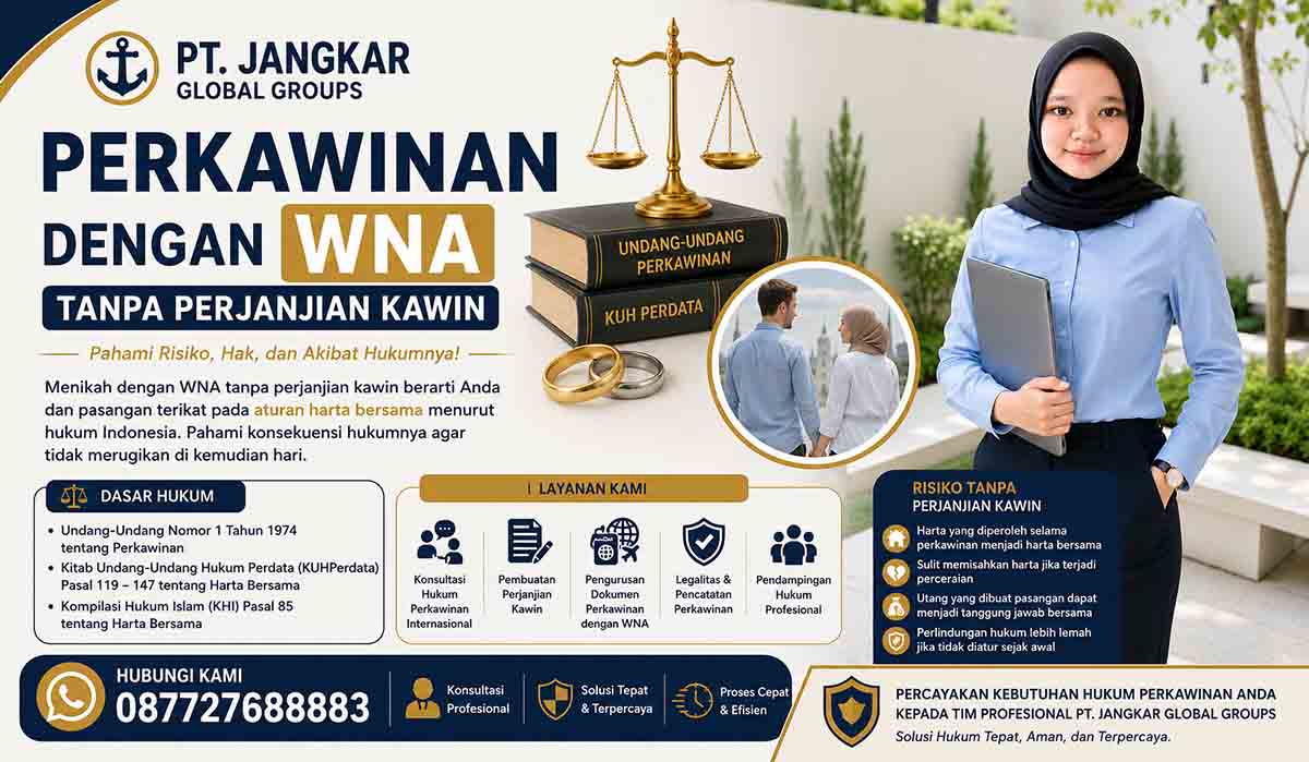 Perkawinan dengan WNA Tanpa Perjanjian Kawin