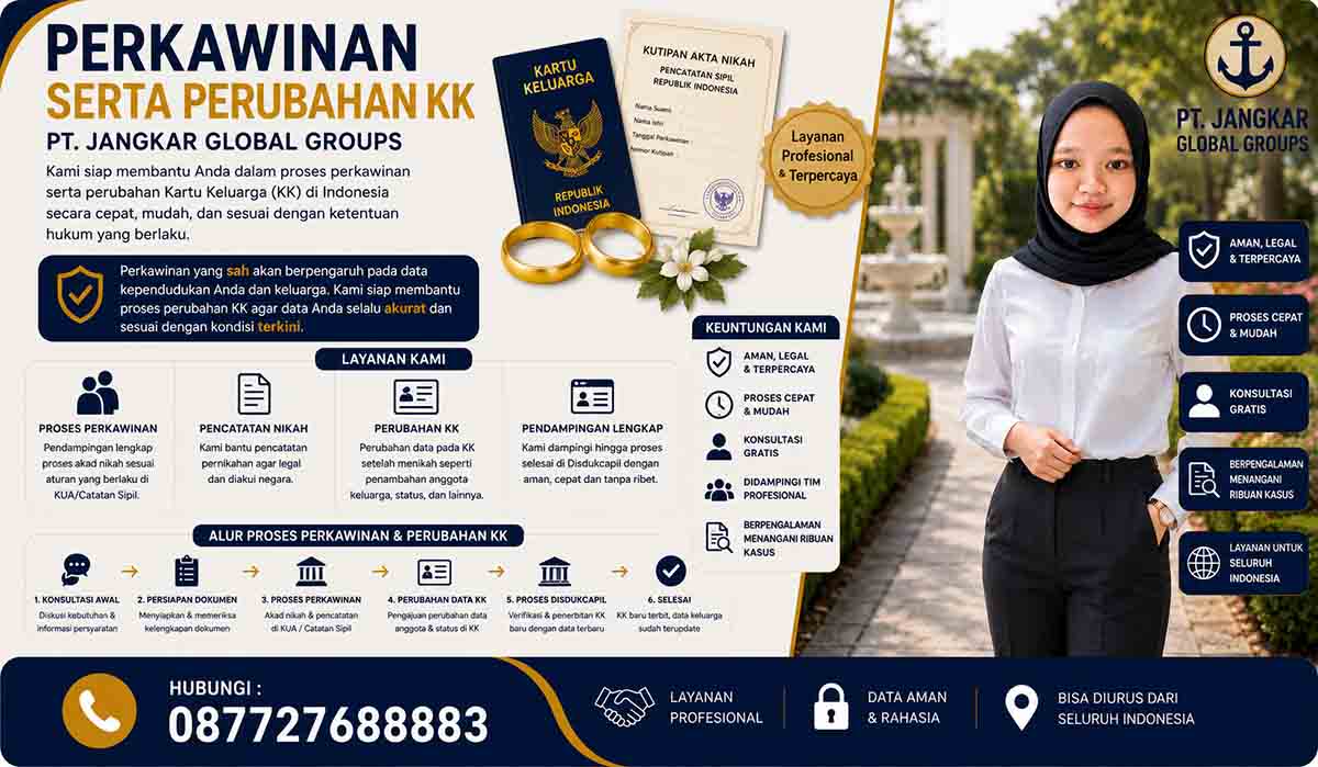 Perkawinan serta Perubahan KK