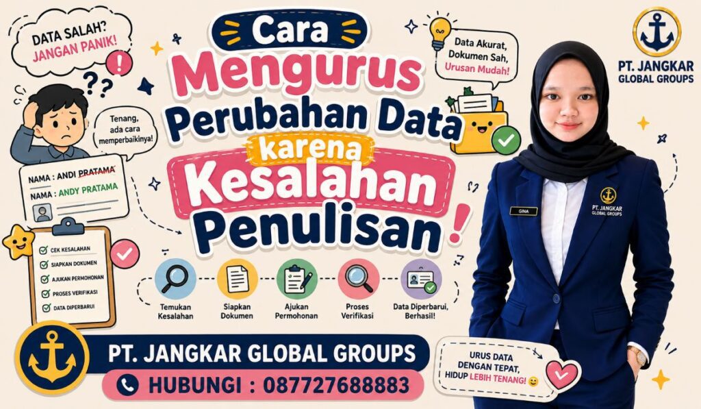 Cara Mengurus Perubahan Data karena Kesalahan Penulisan