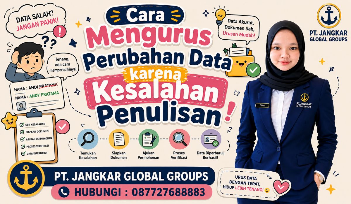 Cara Mengurus Perubahan Data karena Kesalahan Penulisan