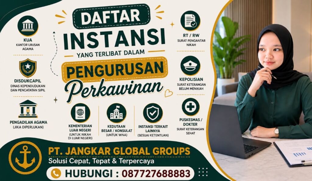 Daftar Instansi yang Terlibat dalam Pengurusan Perkawinan