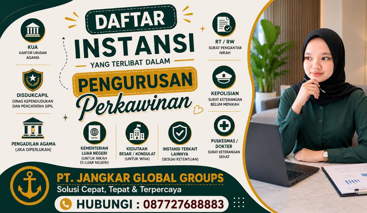 Daftar Instansi yang Terlibat dalam Pengurusan Perkawinan