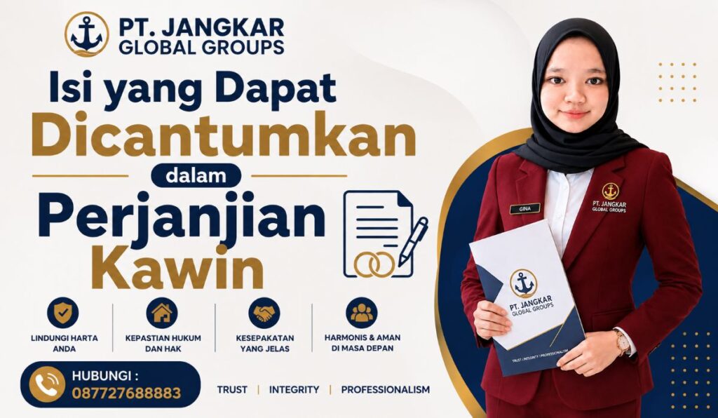 Isi yang Dapat Dicantumkan dalam Perjanjian Kawin